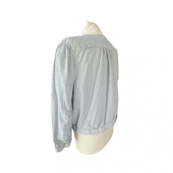 NWT Madewell Wrap Top in Indigo Stripe size XXL - Picture 5 of 8